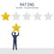 Businessman rating stars vector design illustration