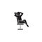 Businessman relaxation black vector concept icon. Businessman relaxation flat illustration, sign