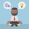 Businessman Relaxation Planning And Idea Illustration