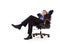 Businessman relaxing in armchair