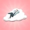 Businessman resting on a cloud
