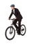 Businessman riding a bicycle