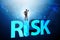 The businessman in risk and reward business concept