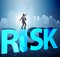 Businessman in risk and reward business concept