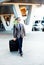 Businessman rushing in airport