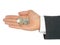 Businessman\'s Hand Holding Coins