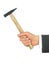 Businessman\'s Hand Holding Hammer