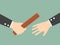 Businessman\'s Hand Passing a Relay Baton