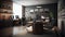 A businessman\\\'s office has an elegant and sophisticated atmosphere.