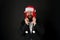 Businessman Santa in jacket. Christmas party concept. Feeling warmth. Funny winter hat. Business santa wish you