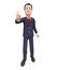 Businessman Shows Approval Represents Thumb Up And Approved