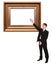 Businessman shows on Picture frame baget