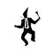 Businessman silhouette of a man. Will celebrate fools day and stupid party. April for greeting card, ad, promotion, poster,