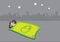 Businessman Sleeping Under Starlight with Money Blanket