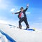 Businessman Snowboarding Sports Extreme Concept