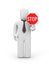 Businessman and stop sign