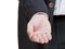 Businessman stretches handful - hand gesture