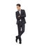 Businessman, suit and formal for employee, confident and professional on white studio background. Man, young and ready