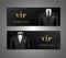 Businessman suit vip cards horizontal banners