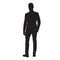 Businessman in suit walking forward, isolated vector silhouette.