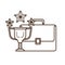 Businessman suitcase with trophy isolated icon