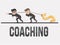 Businessman Taking Coaching To Manage Business Well Illustration