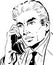 Businessman talking on phone