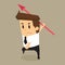 Businessman throw arrow