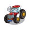 Businessman tractor character cartoon style