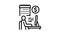 businessman trading online line icon animation