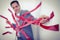 Businessman trapped by red tape