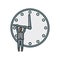 Businessman turning back time on clock vector illustration