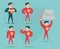 Businessman Turns in Superhero Suit under Shirt Happy Smiling Icon on Stylish Background Retro Cartoon Design Vector