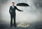 Businessman with umbrella