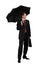 Businessman with umbrella