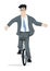 Businessman on unicycle