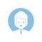 Businessman User profile icon. Avatar forum symbol. Placeholder for social networks, forums. Face sign internet online