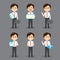 Businessman with Various Poses Expressions