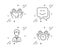 Businessman, Wash hands and Smile face icons set. Safe time sign. User data, Skin care, Chat. Hold clock. Vector