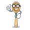 Businessman wooden fork character cartoon