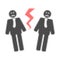 Businessmen Conflict Halftone Dotted Icon