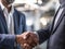 Businessmen Handshake with Firm Grip in Office Environment