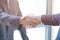 Businessmen handshake; success, dealing, greeting & business par
