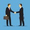 Businessmen handshaking, Partners agreement and completed a good deal and money investment concept
