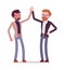 Businessmen highfive gesture