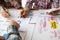 Businessmen and investors form a group of startups and business plans together in a meeting room. A group of startup entrepreneurs