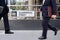 Businessmen in Leadenhall Street in London`s Financial District