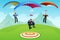 Businessmen with a Parachute