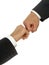 Businessmen\'s hands fighting