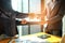 Businessmen shake hands when entering into business deal,In the